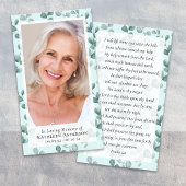 Eukalyptus-Foto-Beerdigungskarte Telefonnummerkarte