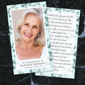 Eukalyptus-Foto-Beerdigungskarte Telefonnummerkarte