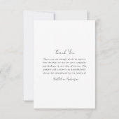 Eukalyptus Foto Beileid Beerdigung Dankeskarte (Rückseite)