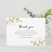 Eukalyptus Foto Beileid Beerdigung Dankeskarte (Stehend Vorderseite)