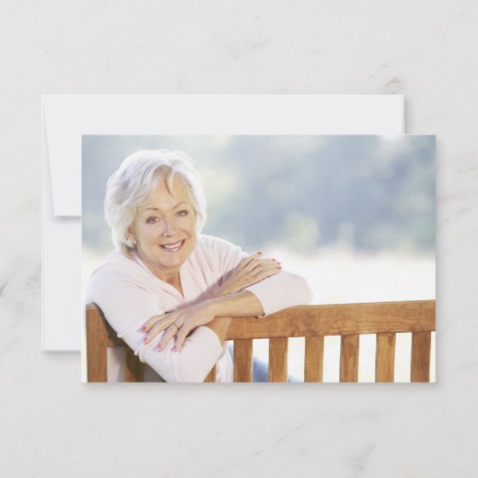 Eukalyptus Foto Beileid Beerdigung Dankeskarte (Rückseite)