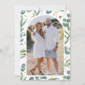 Eukalyptus-Foto-Brautparty Einladung (Rückseite)