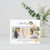 Eukalyptus Foto Budget Hochzeit Dankeschön Karte (Stehend Vorderseite)