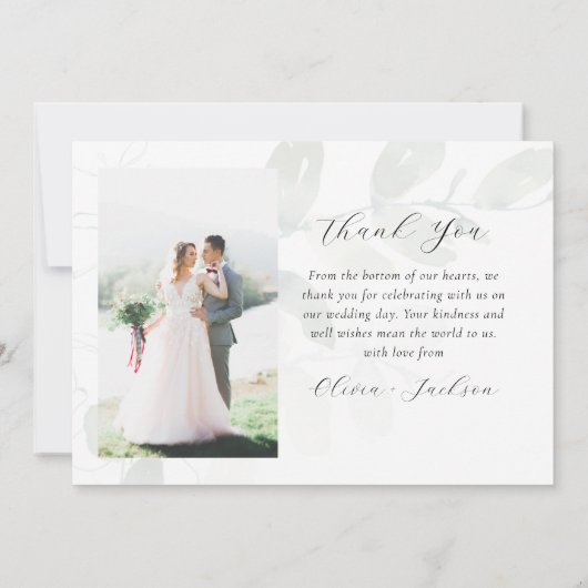 Eukalyptus-Foto Dankeskarte (Rückseite)