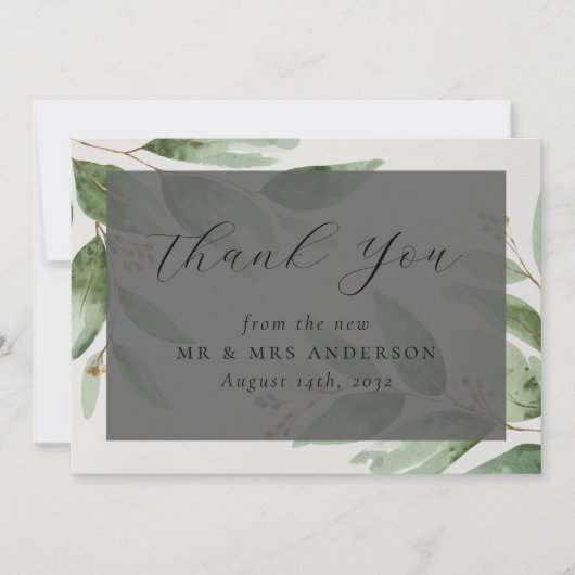 Eukalyptus-Foto Dankeskarte (Vorderseite)