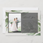 Eukalyptus-Foto Dankeskarte (Rückseite)