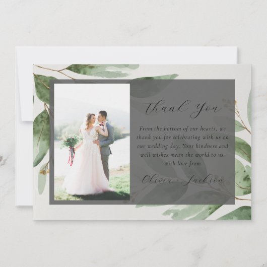 Eukalyptus-Foto Dankeskarte (Rückseite)