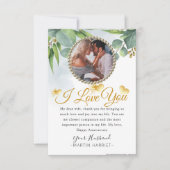 Eukalyptus-Foto-Ehefrau-Jubiläumskarte Dankeskarte (Vorderseite)