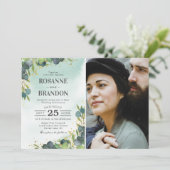 Eukalyptus-Foto Einladung (Stehend Vorderseite)