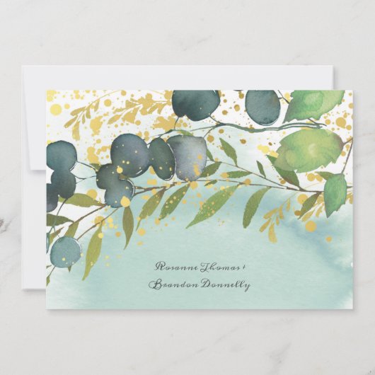 Eukalyptus-Foto Einladung (Rückseite)