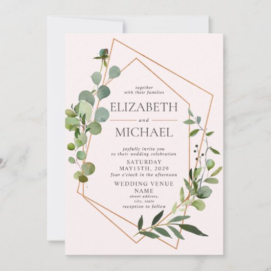 Eukalyptus-Foto Einladung (Vorderseite)