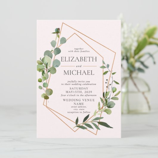 Eukalyptus-Foto Einladung (Stehend Vorderseite)