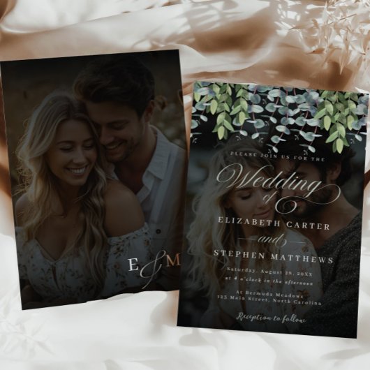 Eukalyptus-Foto Einladung