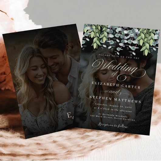 Eukalyptus-Foto Einladung