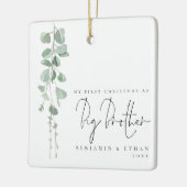 Eukalyptus Foto Erster Weihnachtsbär Keramikornament (Links)