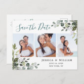 Eukalyptus-FOTO für Wasserfarben Hochzeit Sichern  Ankündigungspostkarte (Vorne/Hinten)