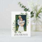 Eukalyptus-Foto für Wasserfarben Save the Date Postkarte (Stehend Vorderseite)