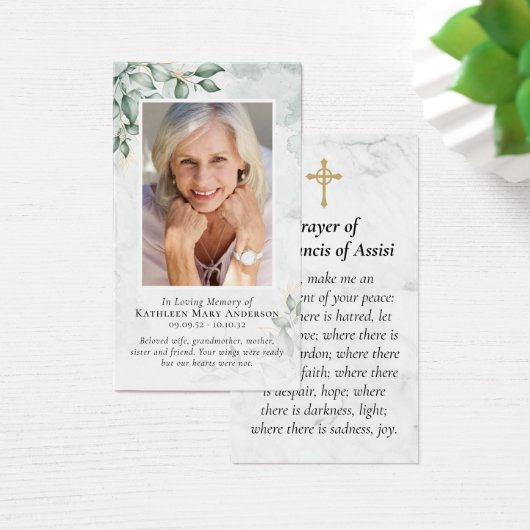 Eukalyptus-Foto-Gedenkkarte (Schreibtisch)