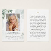 Eukalyptus-Foto-Gedenkkarte (Vorne & Hinten)