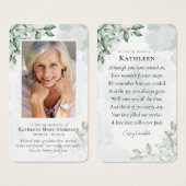 Eukalyptus-Foto-Gedenkkarte (Vorne & Hinten)