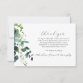 Eukalyptus-Foto-Gedenkkarte Dankeskarte (Vorderseite)