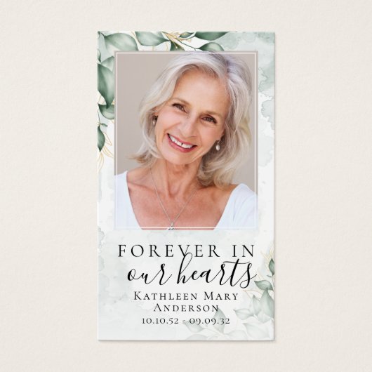 Eukalyptus-Foto-Gedenkkarte für Wasserfarben (Vorderseite)