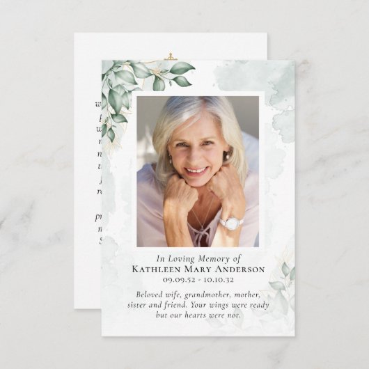 Eukalyptus-Foto-Gedenkkarte Mitteilungskarte (Vorne/Hinten)