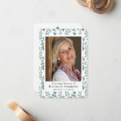 Eukalyptus-Foto-Gedenkkarte Mitteilungskarte (Vorderseite/Rückseite Beispiel)