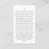 Eukalyptus-Foto-Gedenkkarte Telefonnummerkarte (Rückseite)