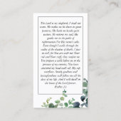 Eukalyptus-Foto-Gedenkkarte Visitenkarte (Rückseite)