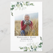 Eukalyptus-Foto-Gedenkprogramm (Vorderseite)