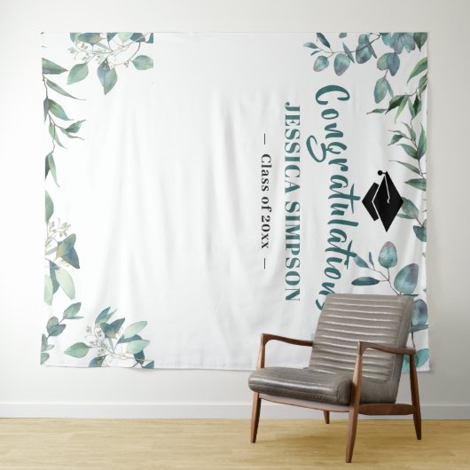 Eukalyptus Foto Grad Hintergrund Wandteppich (Beispiel (Horizontal))