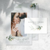 Eukalyptus Foto grün Moderne Hochzeit elegant gere Save The Date