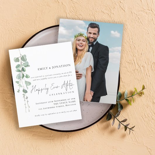 Eukalyptus-Foto Hochzeit glücklich je