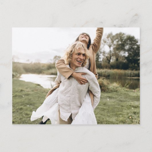 Eukalyptus-Foto Hochzeit RSVP Postkarte (Rückseite)