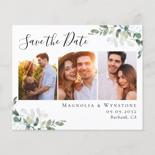 Eukalyptus-Foto Hochzeit speichern (Vorderseite)