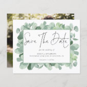 Eukalyptus-Foto Hochzeit speichern Datum (Vorne/Hinten)