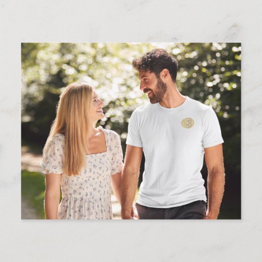 Eukalyptus-Foto Hochzeit speichern Datum (Rückseite)