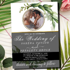Eukalyptus-Foto in einer Hochzeit Einladung