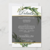 Eukalyptus-Foto in einer Hochzeit Einladung (Rückseite)