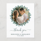 Eukalyptus Foto Moderne Hochzeit Vielen Dank (Vorderseite)