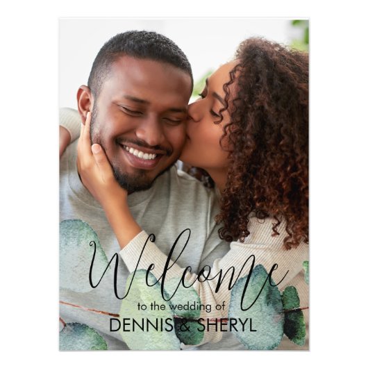 Eukalyptus-Foto Modernes Hochzeitssymbol Fotodruck (Vorne)