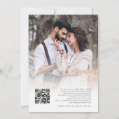 Eukalyptus-Foto-Overlay QR-Code-Skript Hochzeit Einladung (Rückseite)