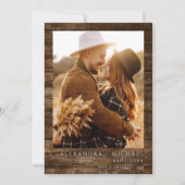 Eukalyptus Foto Rustic Wood Wedding Einladung (Rückseite)