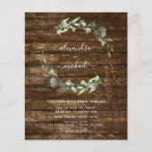 Eukalyptus-Foto Rustikale Hochzeit Flyer (Vorne)
