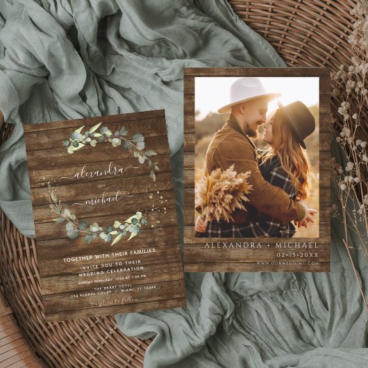 Eukalyptus-Foto Rustikale Hochzeit Flyer