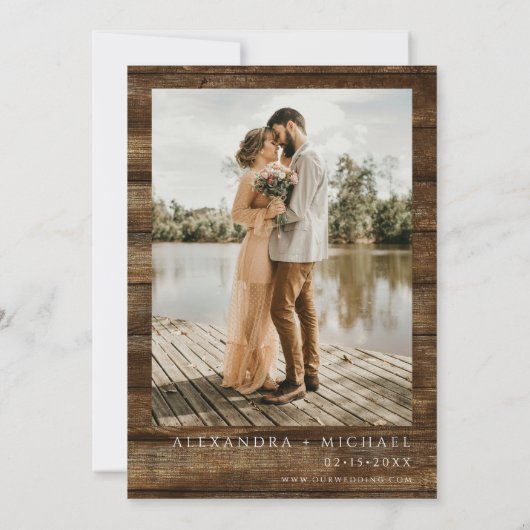 Eukalyptus-Foto Rustikale Landeshochzeit Einladung (Rückseite)