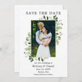 Eukalyptus-Foto Save The Date (Vorne/Hinten)