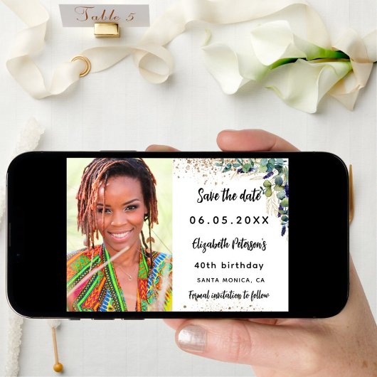 Eukalyptus-Foto Save The Date