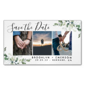 Eukalyptus-Foto Save the Date Magnetische Visitenkarte (Vorderseite)